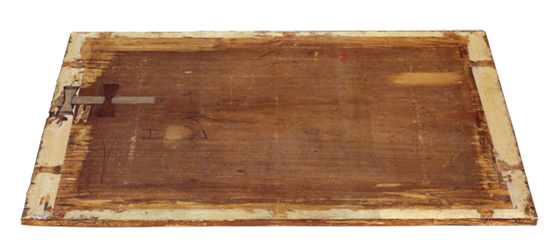 Back of Panel of Mona Lisa